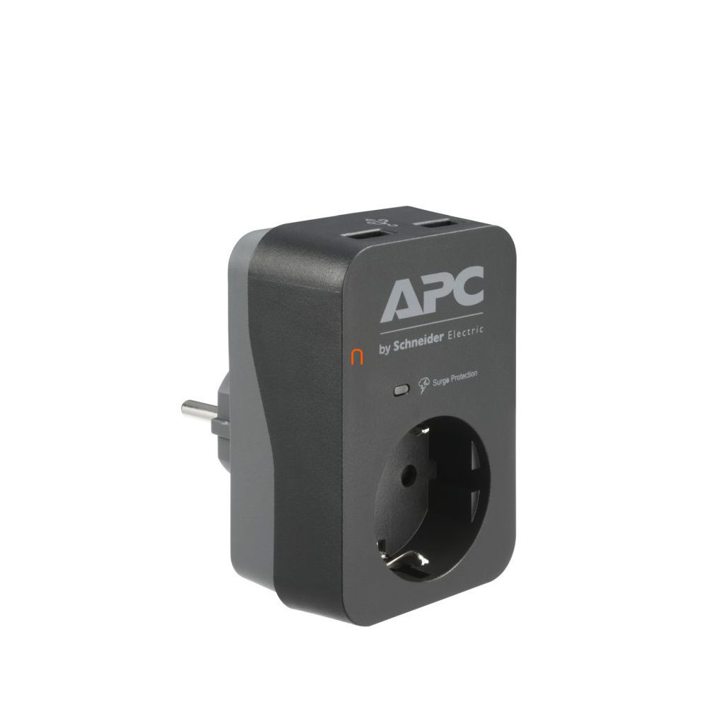 Schneider APC túlfeszültségvédő, fekete, 1 kimenet 5 V, 2,4 A, 2 port, USB-töltő, 230V PME1WU2B-GR