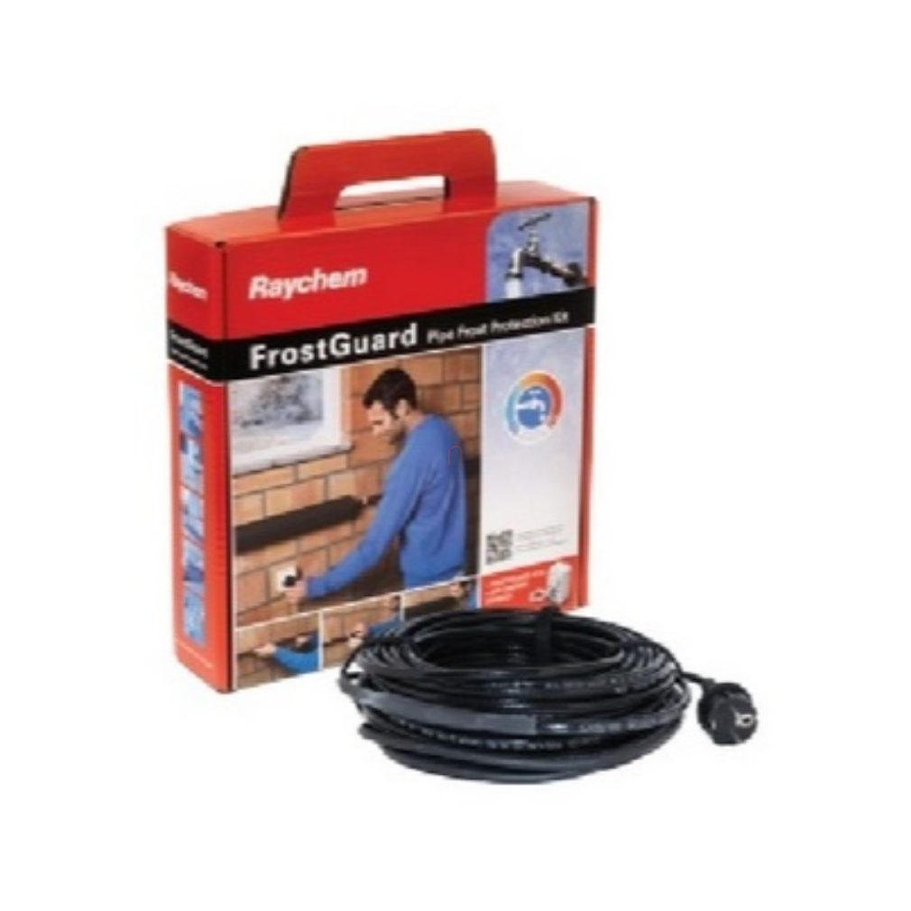 FROSTGUARD-8M Cablu de încălzire cu autoreglare și conector. Conține: cablu FrostGuard ETL10 de 8 m (10 W/m la 5 °C) cu cablu de conectare de 2 m. (FROSTGUARD-8M)