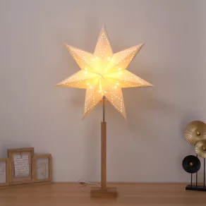   Lampă de masă în formă de stea cu soclu din lemn, 100 cm - Karo Eglo 232-07, cu 1 soclu E14