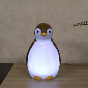   Lampa de veghe cu antrenor de somn „Pinguini”, culoare maro - Pam Zazu ZA-PAM-04