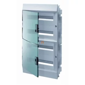   Distribuitor mic încastrat cu 4 rânduri, 18 module, cu ușă transparentă, IP41, cu șină PE/N, ABB Mistral41F 1SLM004101A1210