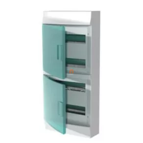   Distribuitor mic de perete, cu 4 rânduri, 48 de module, cu ușă transparentă, IP41, cu șină PE/N, ABB Mistral41W 1SPE007717F0721