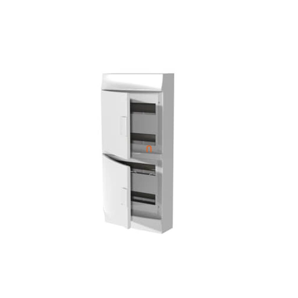 Mistral41W distribuitor IP41 pentru ușă exterioară cu 3 rânduri 54M RAL9016 alb, PEN