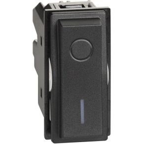 BTICINO LivingNow Întrerupător 2P 16A negru KG4002