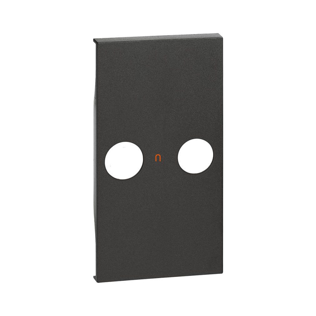 BTICINO LivingNow placă 2 module negru KG25M2
