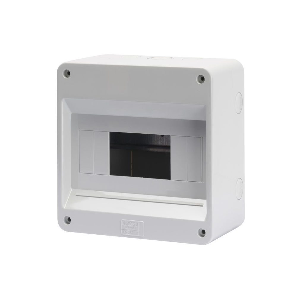 Gewiss distribuitor electric exterior, 1 rând, 8 module, fără ușă, IP40, fără șină GW40026