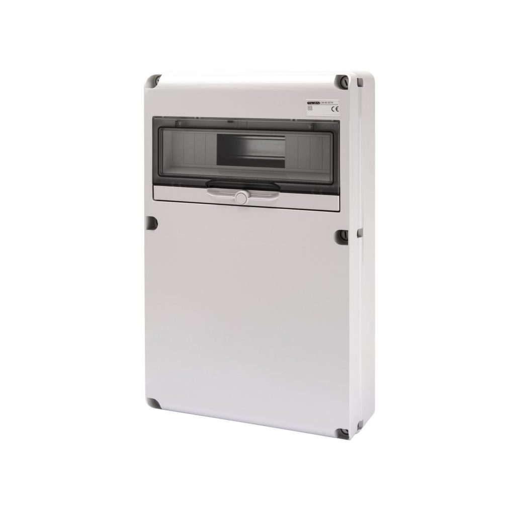 Gewiss cutie de distribuție industrială combinată, negru, 14 mod. + tablă goală IP65 68007N