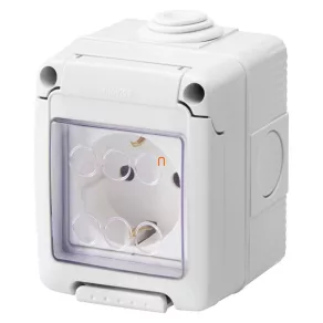   Priză Gewiss 2P+F 16A cu împământare în carcasă impermeabilă IP55 GW27844
