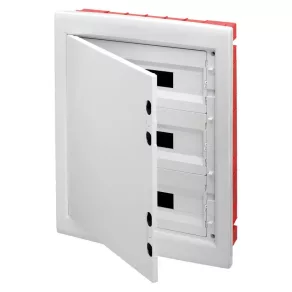   Distribuitor Gewiss încastrat cu 3 rânduri, 54 de module, cu ușă completă, IP40, fără șină GW40890