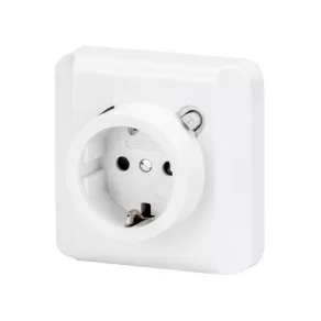   Relé Gewiss Fi integrat cu priză de perete, 230 V, 16 A, 10 mA, IP21, GW95921