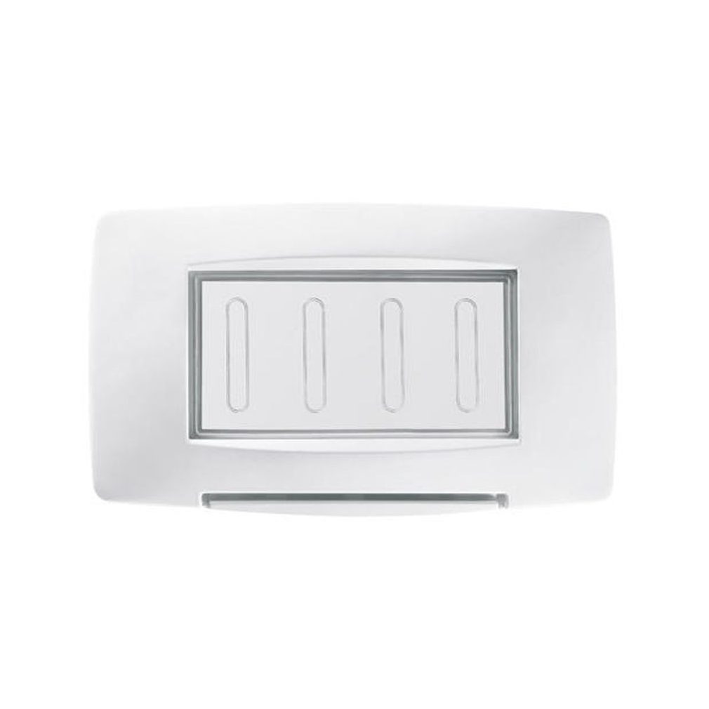 Rama decorativă Gewiss Chorus one 4 module, alb lăptos GW16704TB