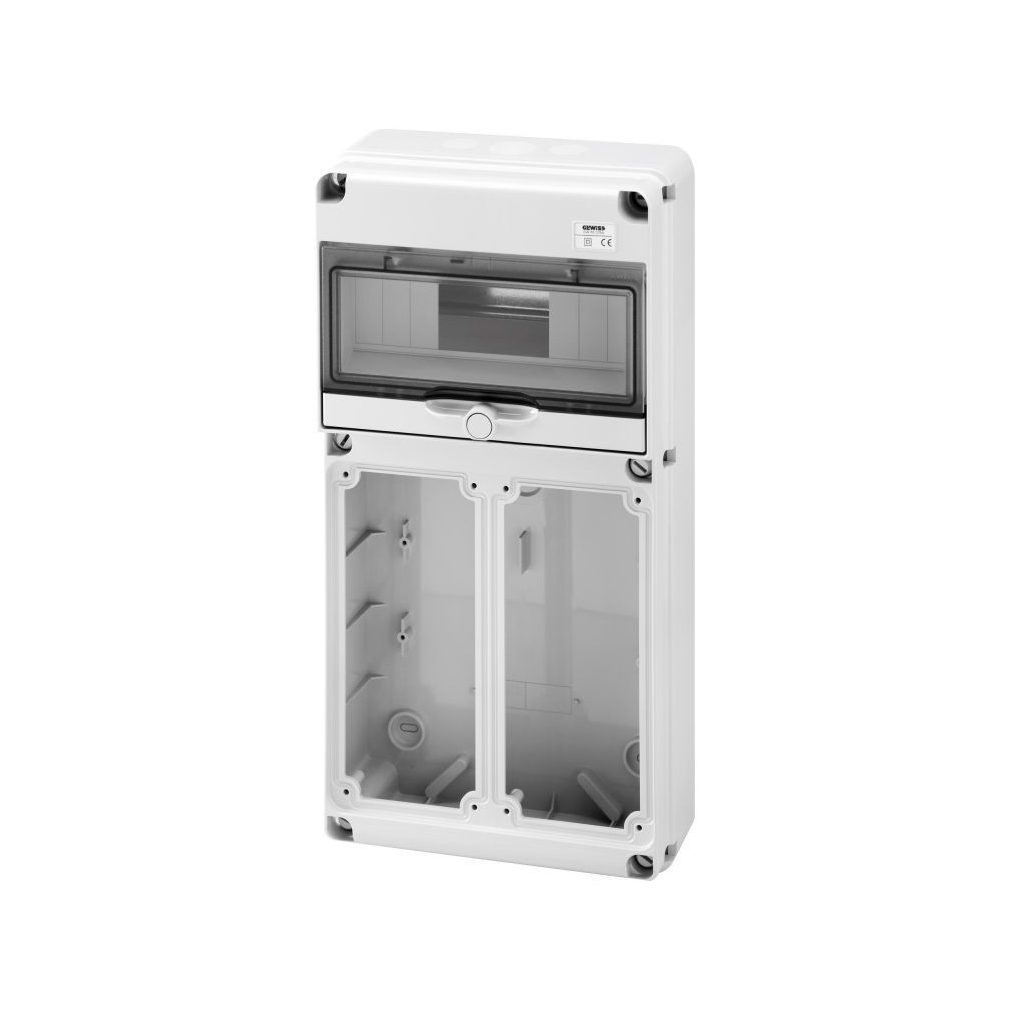 Gewiss cutie de distribuție industrială combinată, neagră, 10 mod.+4x16/32A capacitate IP65 68025N