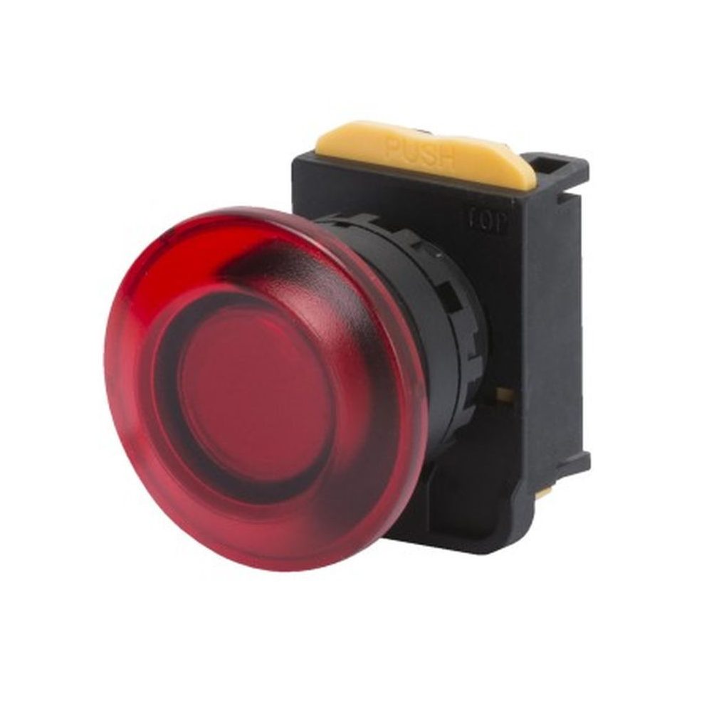 Cap de apăsare Gewiss pentru ciupercă d22 40 mm roșu cu blocare 74PS IP66 (74364)