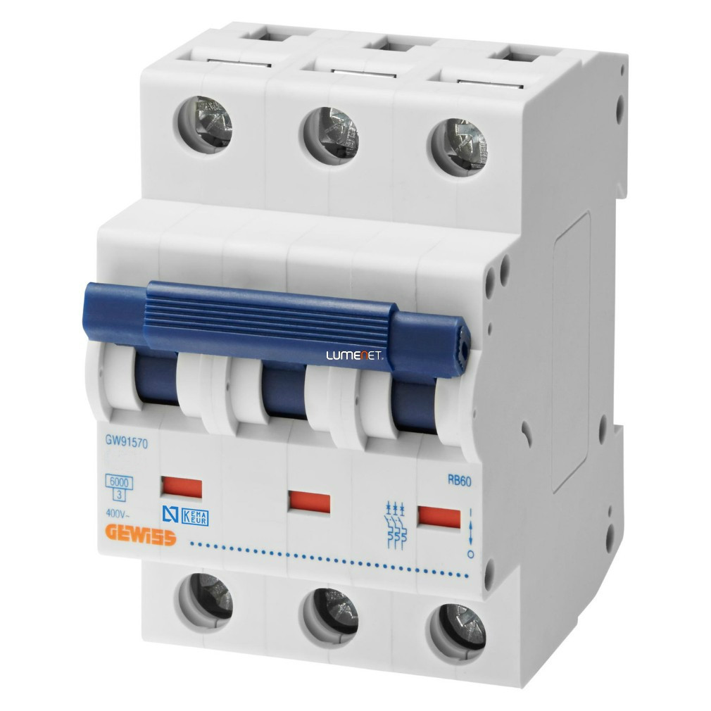 Dispozitiv de întrerupere Gewiss 3P C 6A 6kA (GW91565)