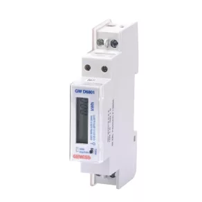   Contor de energie Gewiss 1F 32A, digital, certificat MID, pentru șină DIN, 1 modul, montare directă, IP20, GWD6802