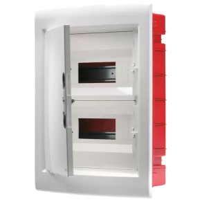   Distribuitor încastrat Gewiss, cu 36 de module, cu ușă completă, IP40, cu șină PE/N, GW40889BS