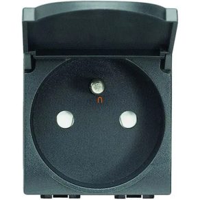   BTICINO Living L4145 2P+F 2 module franceze, obturator de siguranță (GYV) cu capac