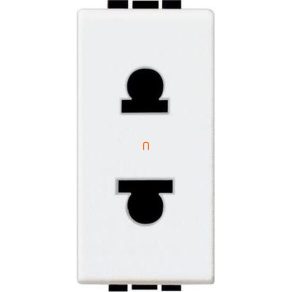   Priză BTICINO Light N4125S 2P (Euro-American) 1 modul 16A 127/250V alb