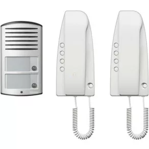   BTICINO 363221 Set audio interfon pentru 2 apartamente, cu panou de intrare 4+NLinea 2000, receptor Sprint și sursă de alimentare