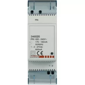   BTICINO 346020 Alimentare accesoriu interfon cu 2 fire (bus SCS) (local): 27 V c.c., 600 mA
