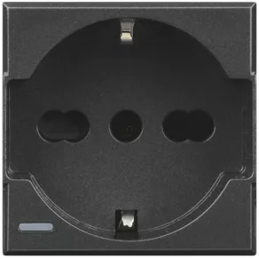 BTICINO Axolute HS4140/16  2P+F cu 2 module, negru, 16 A