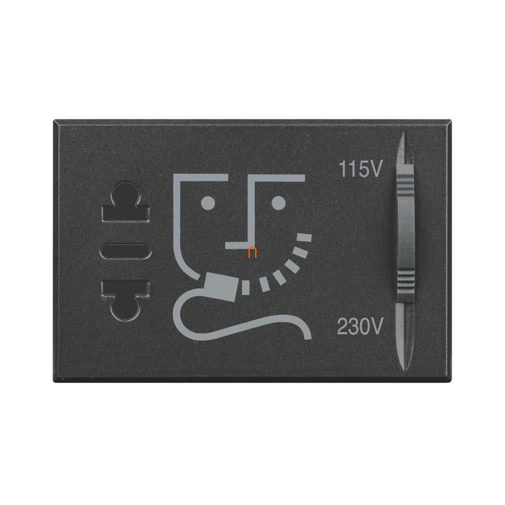Axolute HS4177 priză pentru aparat de ras cu 3 module, negru
