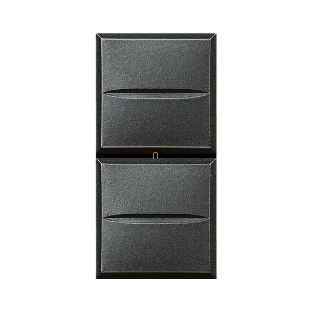 BTICINO HS4036 Axolute buton dublu 1 pol, 1 mod., negru