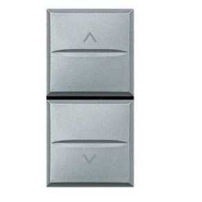 BTICINO Axolute buton dublu 1 mod, gri, blocat HC4037
