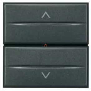   BTICINO Axolute buton dublu, 2 moduri, negru cu zăvor HS4037/2