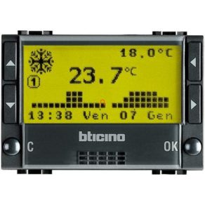   BTICINO L4451 Termostat programabil pentru living, digital, zilnic/săptămânal