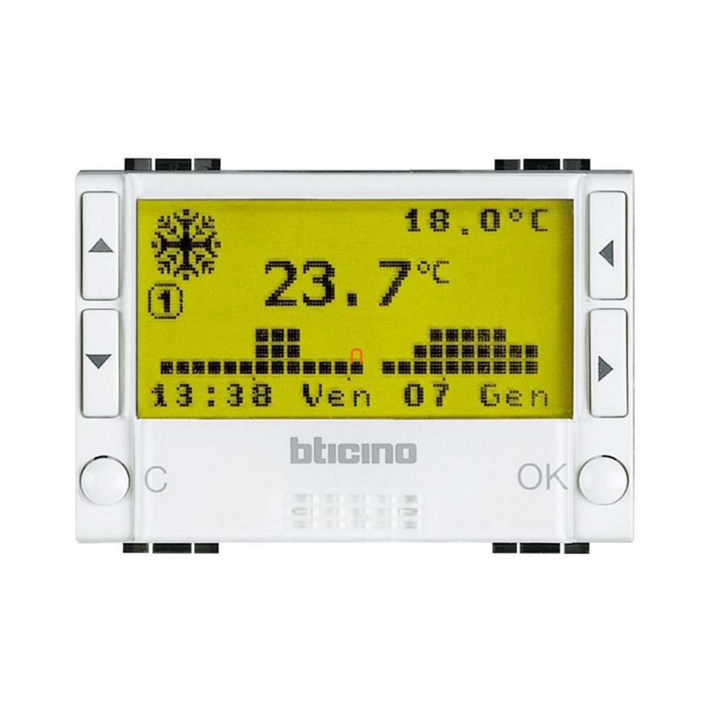 BTICINO N4451 Termostat programabil digital, programabil zilnic/săptămânal