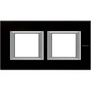   BTICINO Axolute ramă de acoperire 2+2 m, negru onix, unghiulară orizontală HA4802M2HVNN