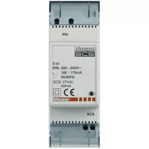   BTICINO E49 Axolute sursă de alimentare suplimentară, 2 module DIN, 230 V c.a./27 V c.c., 5,3 W