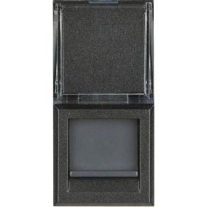   Priză conector Bticino Axolute RJ45, fără unelte, negru HS4279C6