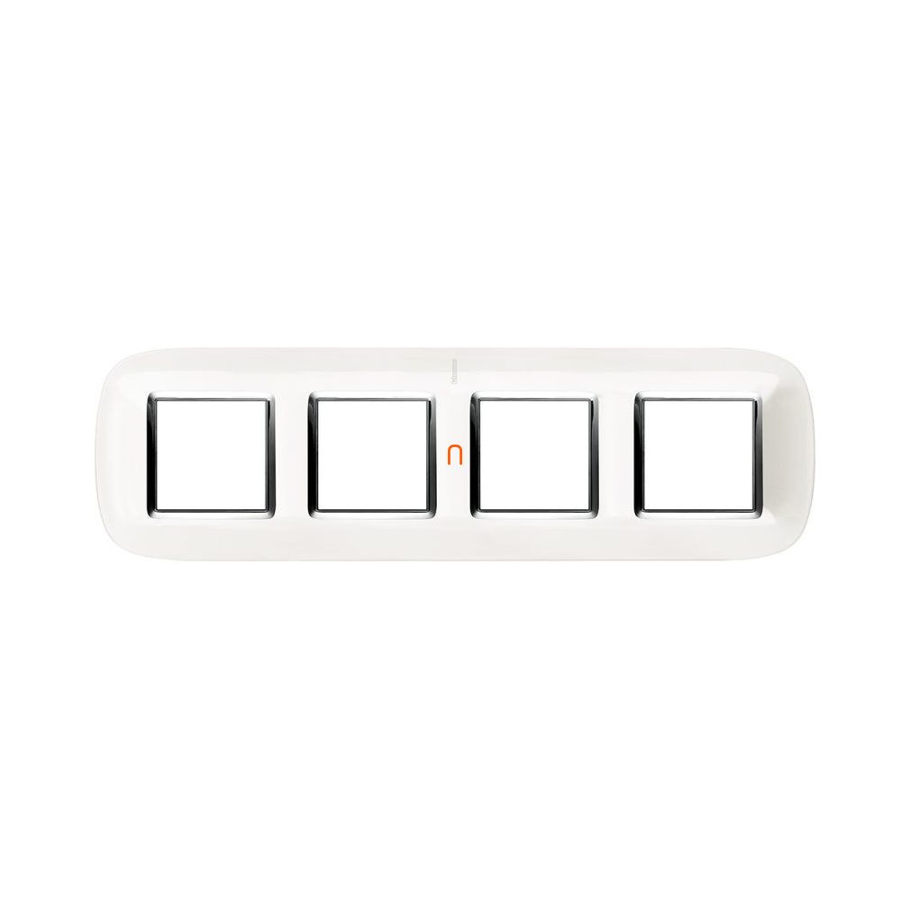 BTICINO Axolute cadru pentru acoperire 2+2+2+2m Alb, oval HB4802M4HD