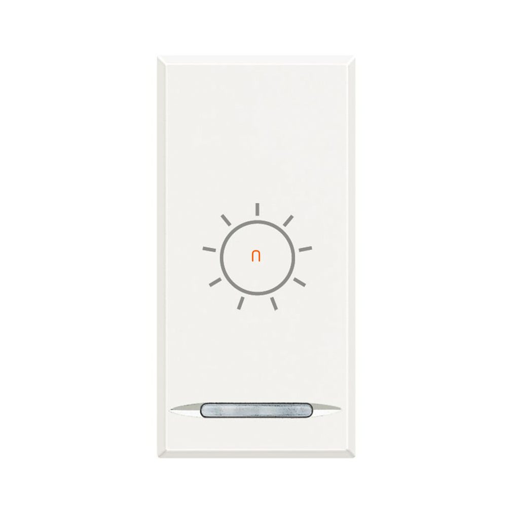 Tastă Axolute, 1 modul. Semnal luminos, 1 funcție. Alb pur HD4915BA
