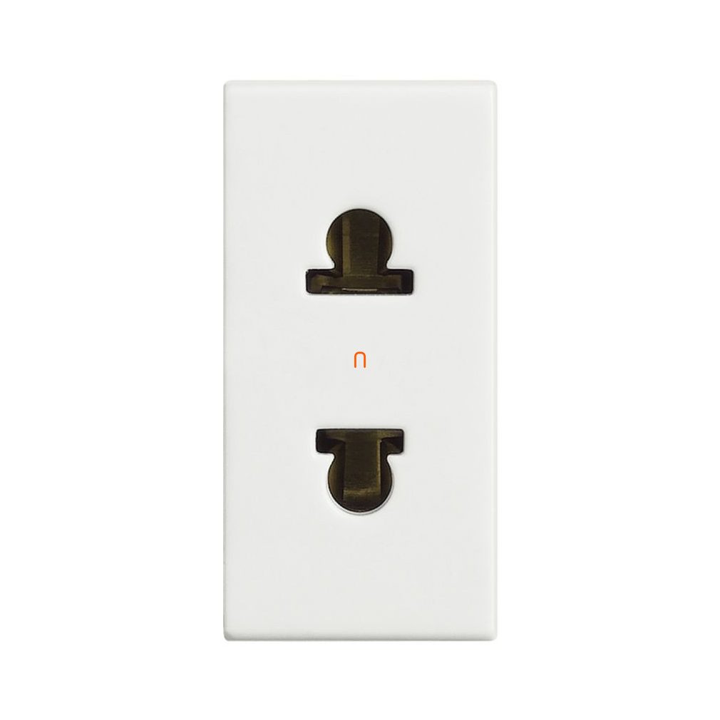 BTICINO Axolute 2P euro-american 16A 127/250V c.a. 1 modul (GYV) siguranztárcsa, hófehér HD4125