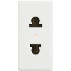   BTICINO Axolute 2P Euro-American 16A 127/250V c.a. 1 modul (GYV) obturator de siguranță, alb zăpadă HD4125