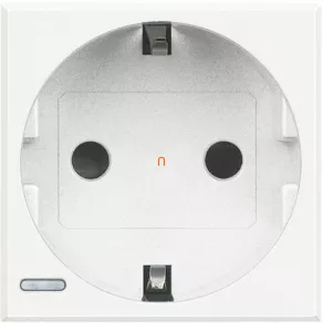 BTICINO Axolute 2P+F Schuko cu 2 module, alb HD4141