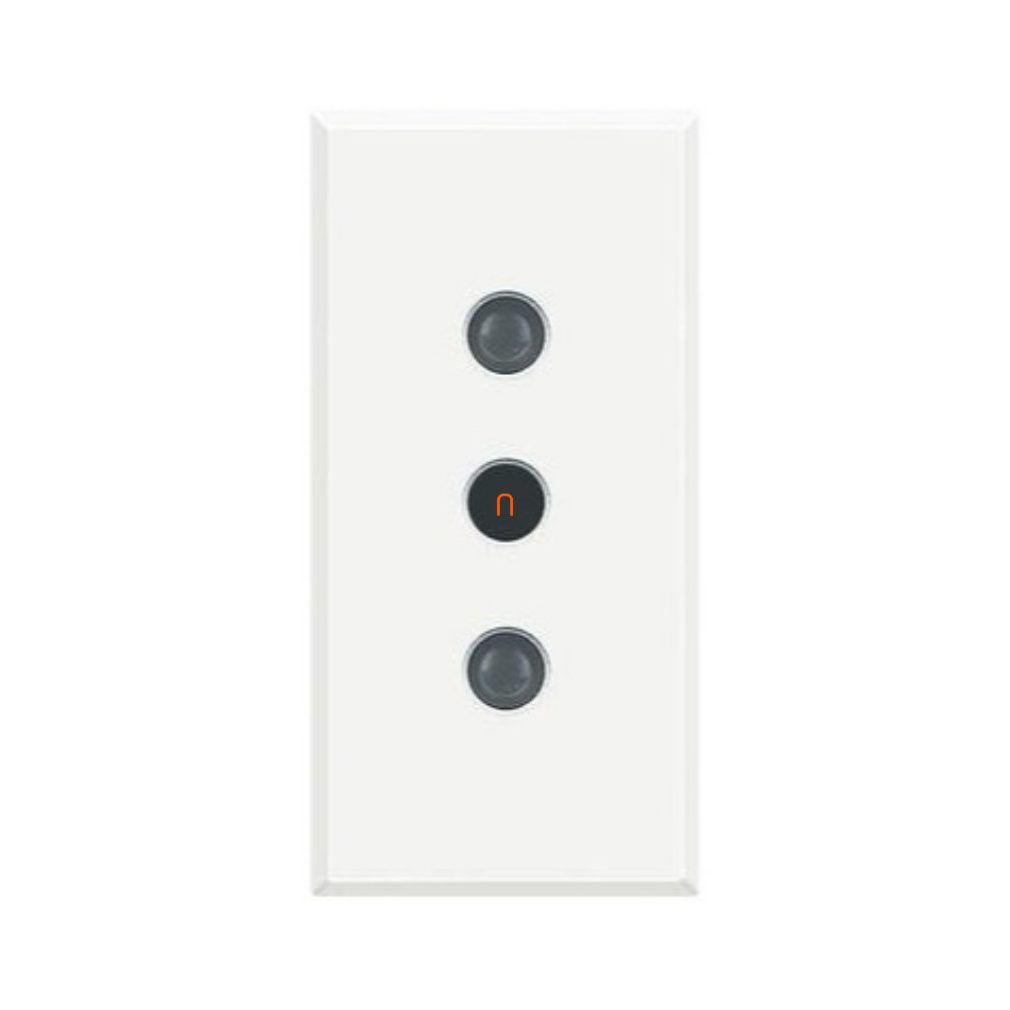 BTICINO Axolute HD4113 2P+F priză (italiană) 1 modul (GYV) siguranță, 10A alb