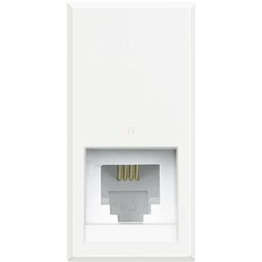  Priză de conectare Bticino Axolute RJ11, 1 modul, alb zăpadă HD4258C11N