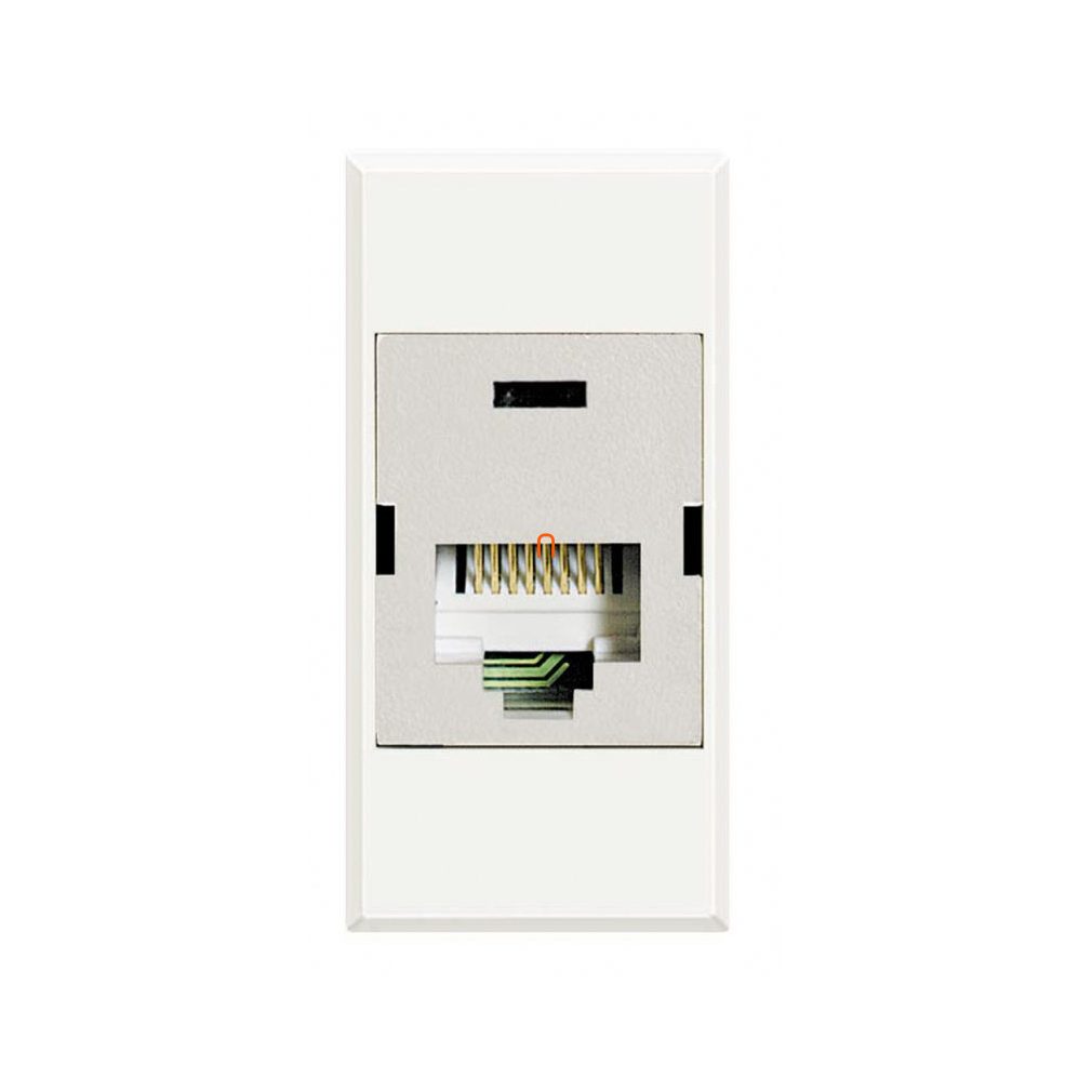 Bticino Axolute RJ45 conector priză UTP alb HD4262C6