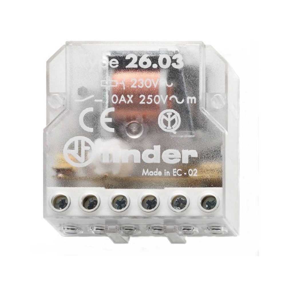 Releu Finder AC 1NO (închidere) 1NC (deschidere) Releu impuls compact 10A 24VAC 26.03.8.024