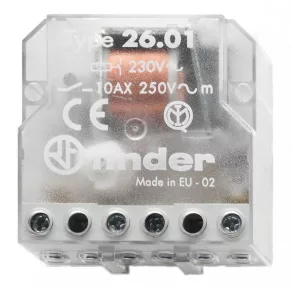   Finder 1NO (normal deschis) Releu compact cu impulsuri pas cu pas 10A 26.01.8.230