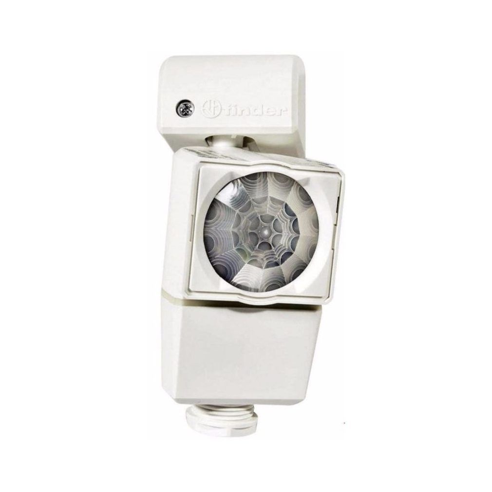 Finder Senzor de mișcare, cu întrerupător crepuscular 110 grade, montare laterală, alb IP54 18.11.8.230.0000