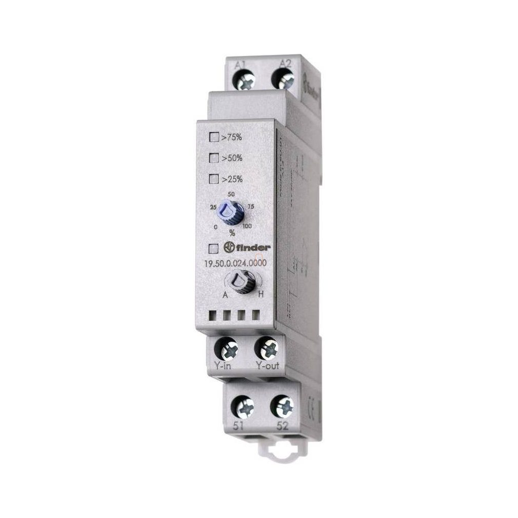 Finder 19.50.0.024.0000 Analóg jeladó, 0 - 10 V, LED-es állapotjelzés a százalékos értékekhez, tápfeszültség: 24 V AC/DC