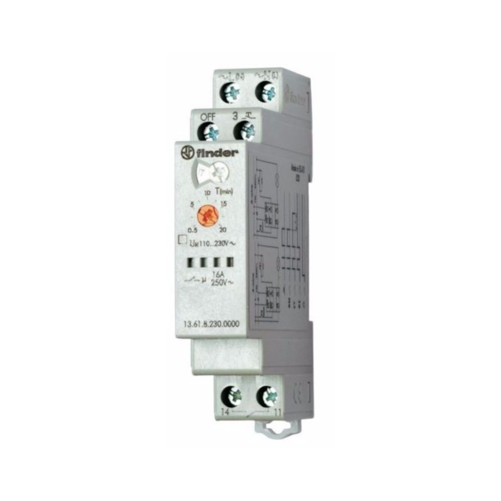 Finder releu electronic multifuncțional cu opțiune de oprire centralizată (cu funcție de automat pentru scări) 13.61.8.230.0000