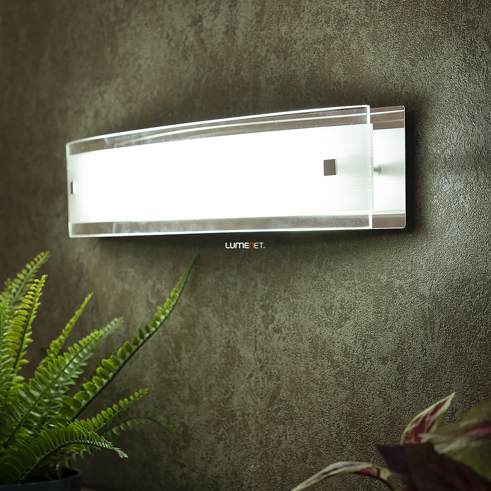 Lampa LED de perete cromată, cu sticlă opală - Joyce Luce Design I-JOYCE/AP47X9