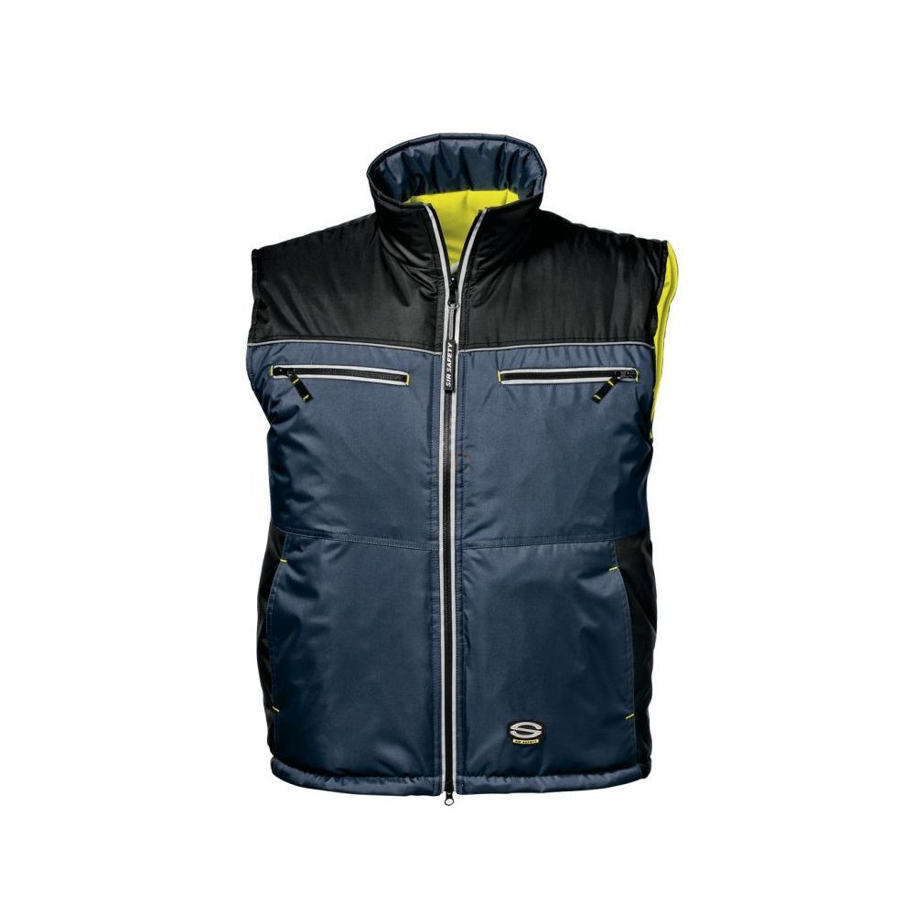 Vestă reversibilă, vizibilă din interior, galbenă, mărime 2XL Capricorno SSY-MC4413P7-XXL
