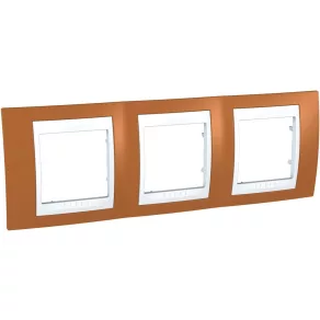   Schneider Unica Pk14-3H cadru triplu orizontal, portocaliu MGU6.006.869